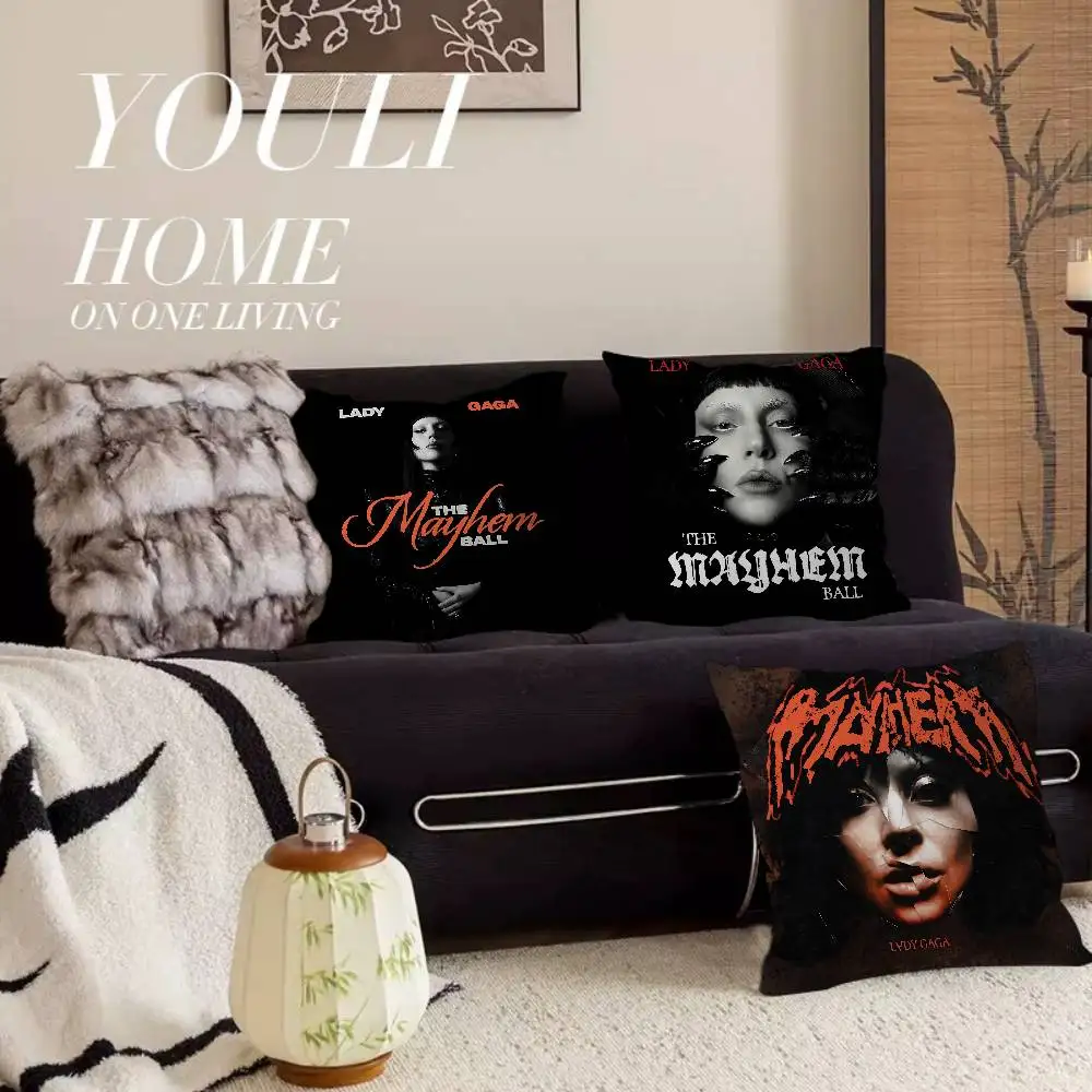 Singer L-Lady-GagaS Mayhem Cushion Cover Pillow Cover Decor Pillowcase Printed Cushion Case for Couch