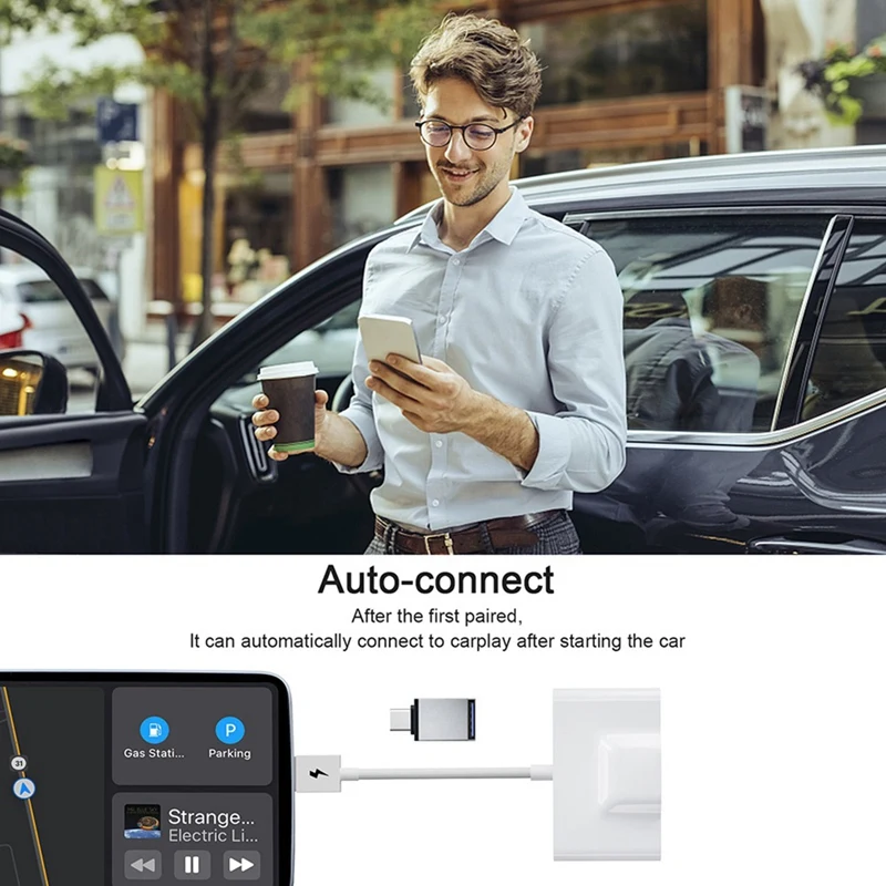 Wireless Car Carplay Adapter Car Wired To Wireless AI BOX For Android Auto Carplay Dongle Connect Plugplay 5G Wifi