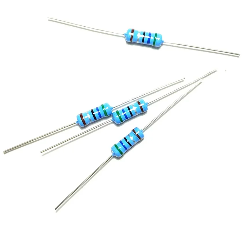 200pcs/PACK Metal Film Resistors 1 Watt 1W 10 12 15 18 20 22 24 27 30 33 36 39 43 47 51 56 62 68 75 82 91 K R E Ohm