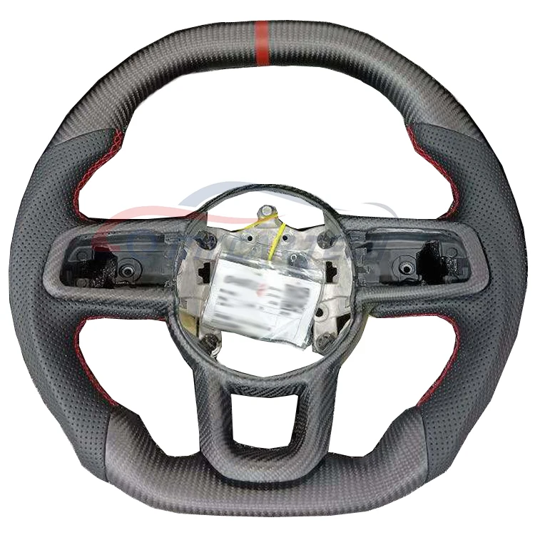 

Matte Carbon Fiber and Leather Steering Wheel for Jeep Wrangler JL/JT Sahara Rubicon 2018-2024