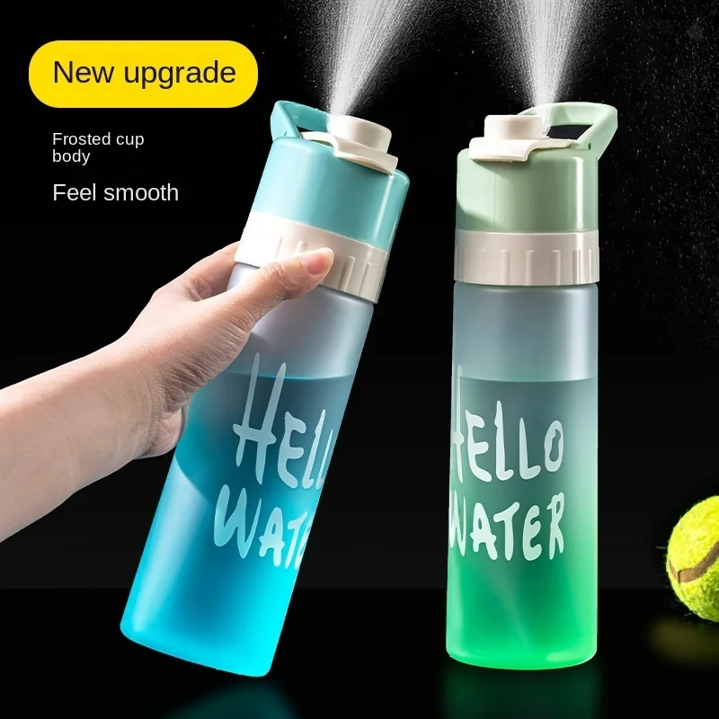 Hot Sales Air Jet Spray Water Bottle Large Capacity Adult Sports Gourds Food Grade Student Cooling Portable Drinking Cup