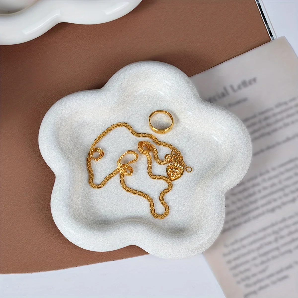 Flower Shape Jewelry Tray, Jewelry Tray, Jewelry Storage Tray, Home Creative Jewelry Storage Decorations