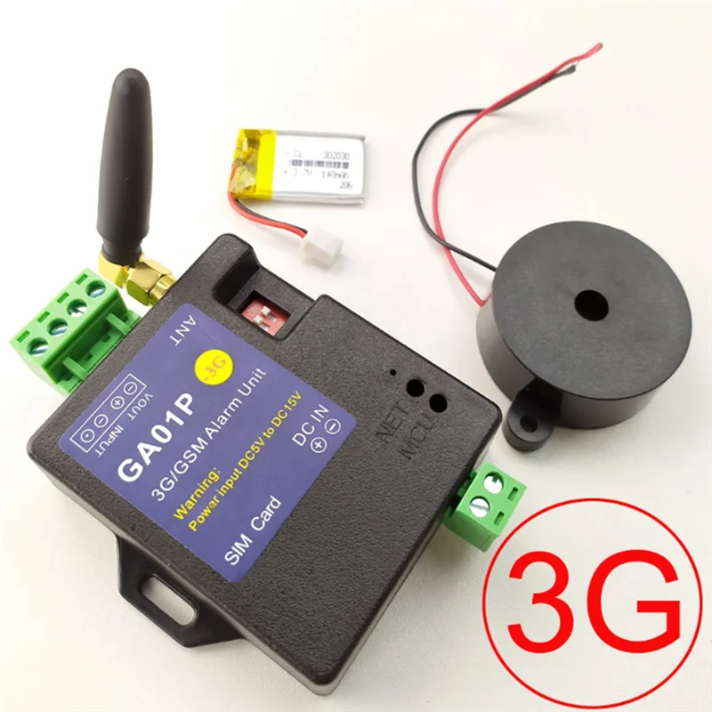 1-Way Input Alarm Device SMS Phone Alarm For GA01P 3G/GSM Alarm System For Single Input, Mobile Phone Remote Control-Y47A