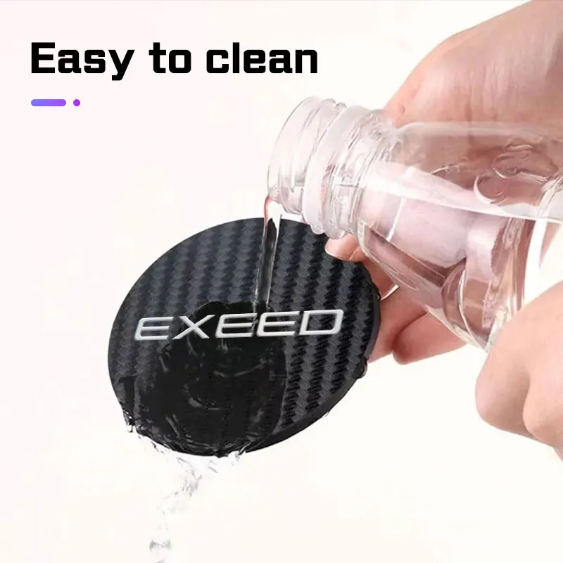 2Pcs Car Coaster Anti‑Slip Water Cup Pads For Chery Exeed RX VX TXL Omoda Tiggo 7 8 Pro 4 3 Arrizo 6 QQ 5x X Interior Accessorie
