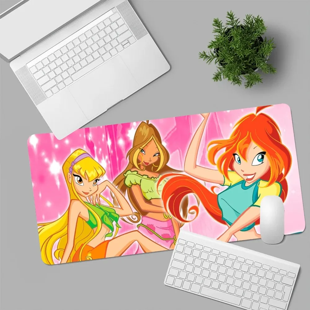 W-Winx Beauty Club cartoon  Mousepad Computer Laptop Gamer Pad PC Gaming Accessories Desk Mats