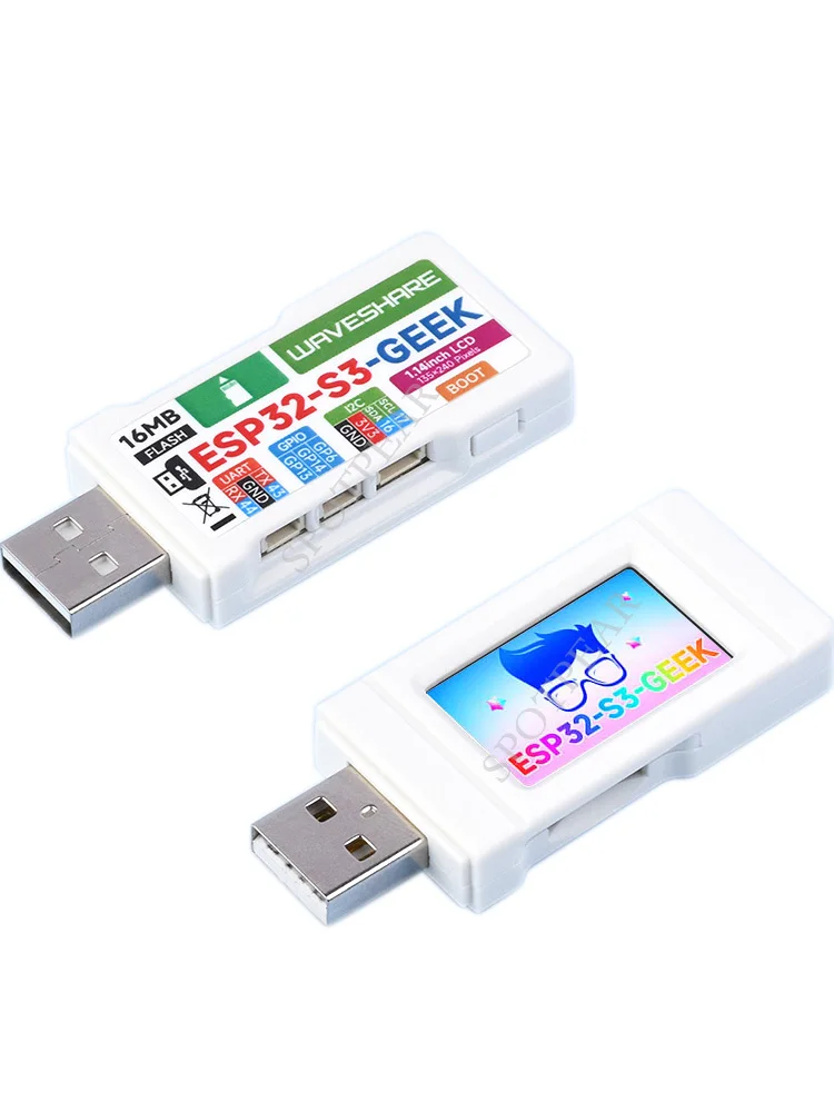 ESP32-S3 GEEK z 1,14-calowym kolorowym wyświetlaczem LCD USB WiFi/Bluetooth LE ESP32-S3R2 16MB FLASH. Gniazdo karty TF Wbudowany port UART/GPIO/I2C — zdjęcie produktu 7