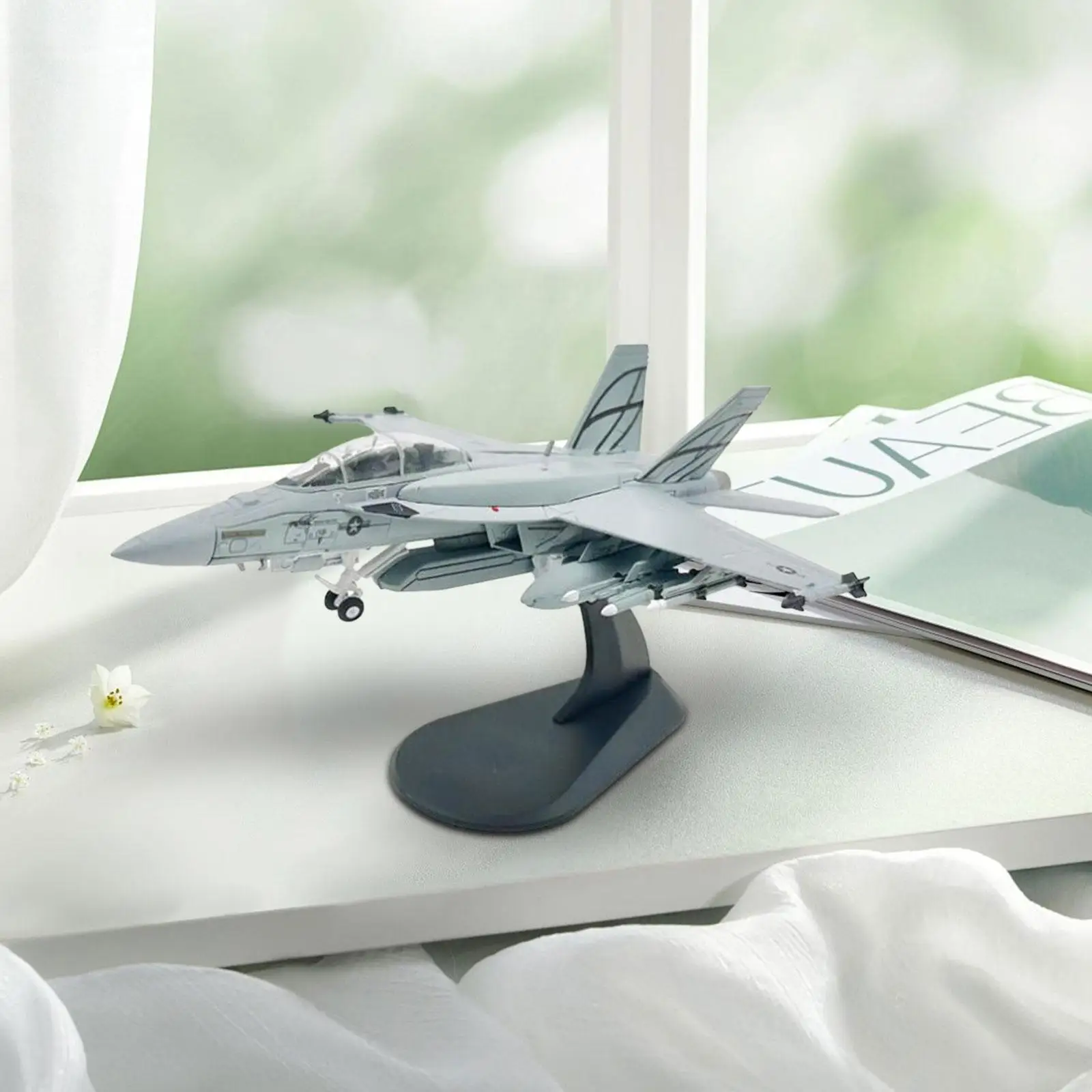 1:100 F/A-18 Plane Model Realistic Airplane for Desktop Office Bedroom