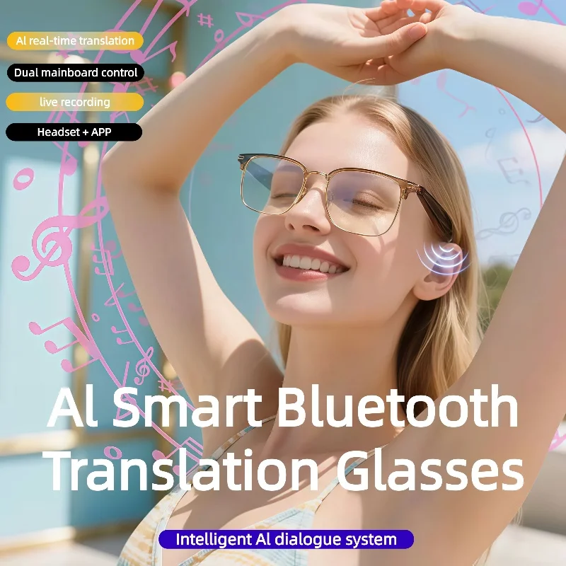 

GY600 HD AI Smart Glasses Multifunctional Camera Bluetooth Call Voice Assistant Music Player AI Translation Glasses Sunglasses
