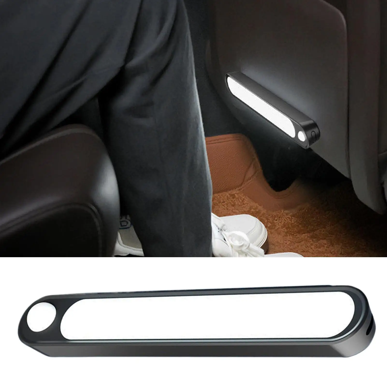 

Rechargeable Car LED Sensor Light with Magnetic Mount Auto Induction Floor Trunk Hood Lighting Manual and Sensing Modes