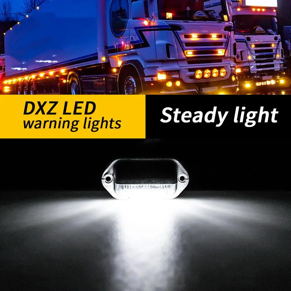 Luci per rimorchio per autobus per camion per auto a 6 LED, fanali posteriori impermeabili 12-24 V, luci di posizione laterali, accessori per illuminazione di veicoli automobilistici
