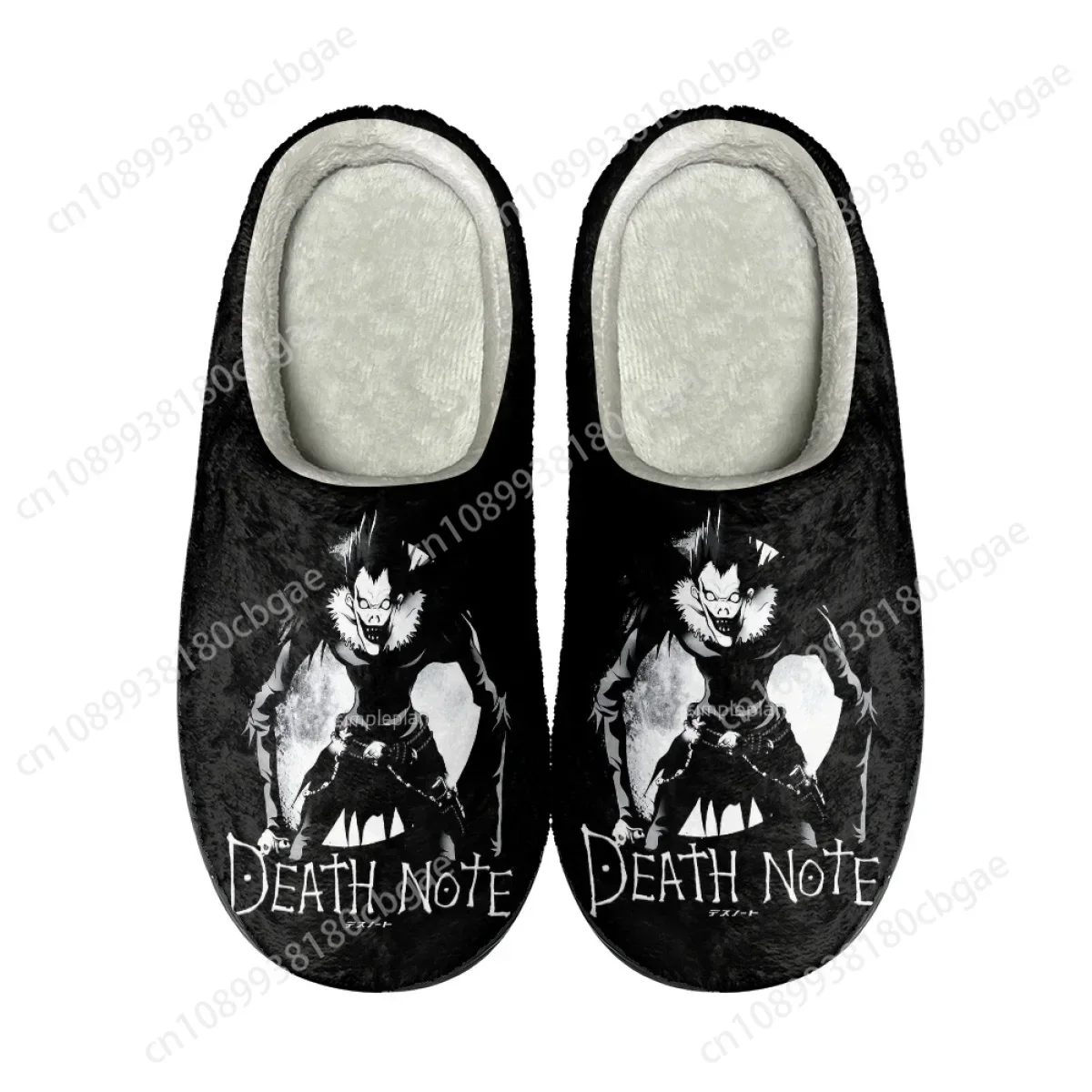 

Custom Women Winter Home Slippers Death Note Ryuk Cotton Non-Slip Slides Soft Winter Warm House Floor Shoes Halloween Gifts