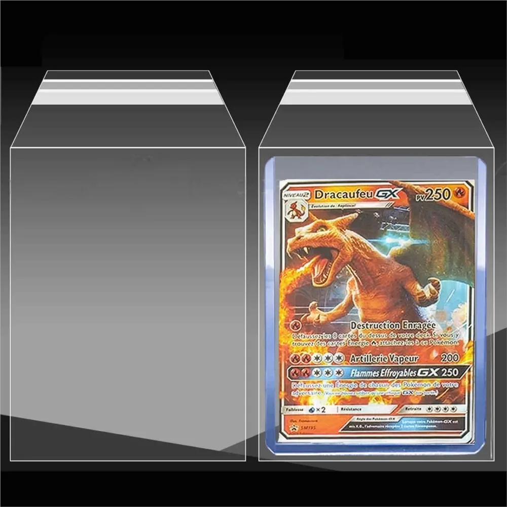 100PCS Clear Protective Sleeves Fit For 35PT-100PT Hard Plastic Card Holder For TCG Game Sports Baseball Trading Cards Protector