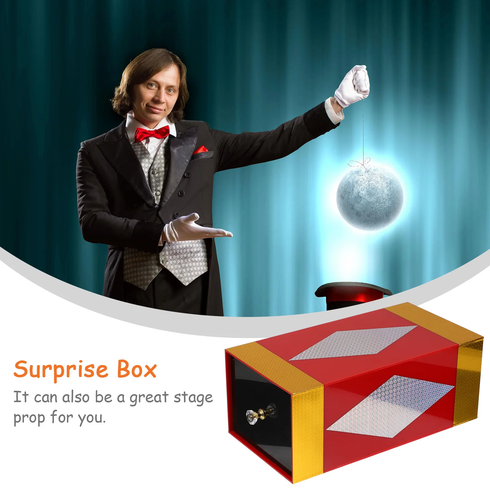 1Pcs Prop Einzigartige Leistung Wirkung Robust Langlebig Bühne Gimmick Requisiten Acryl Pull Box Party Box Pull-Out Boxen