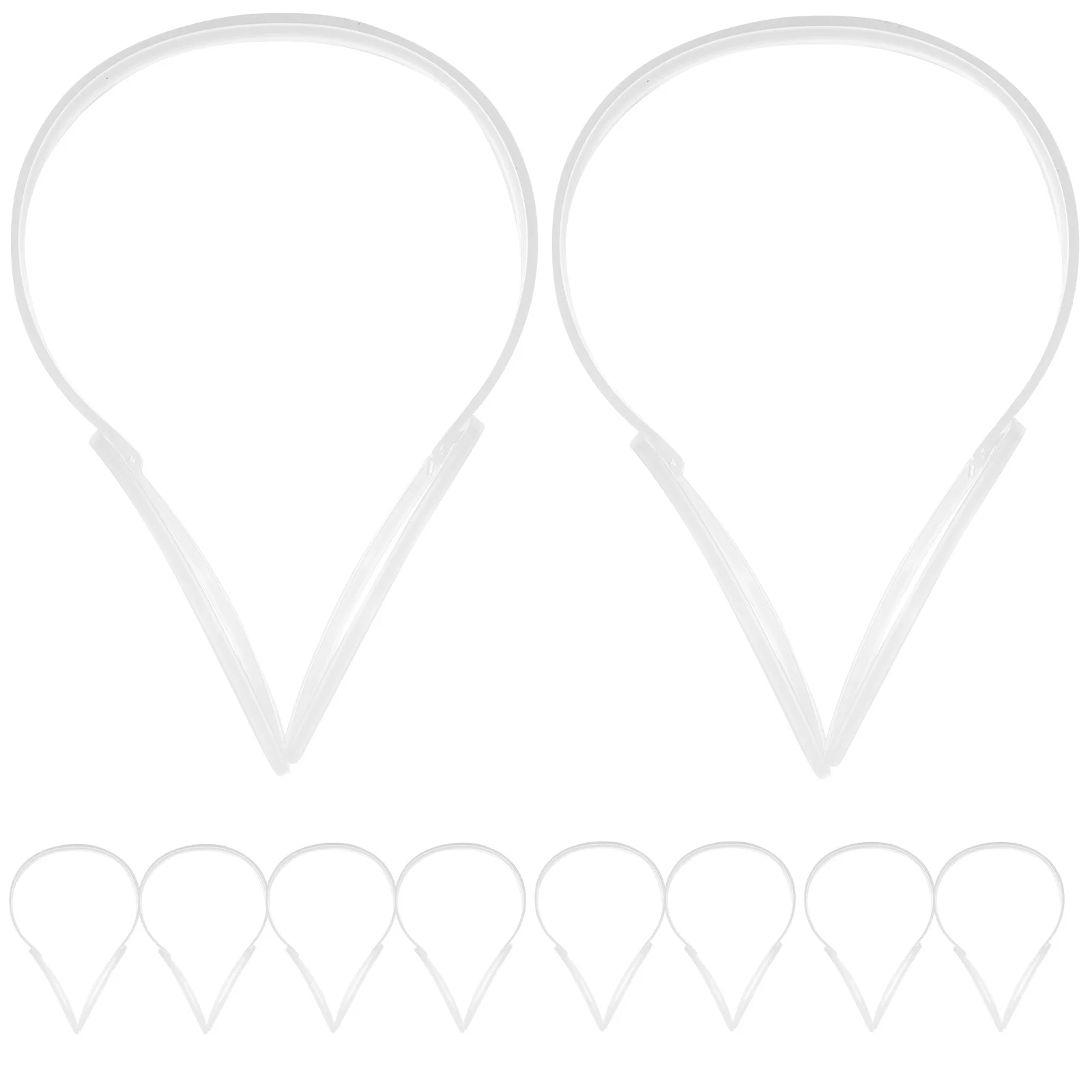 10Pcs Warm Earmuff Frame Holder Sturdy Plastic DIY Foldable Earmuff Frame Rack Winter Ear Warmer Shelf Organizer Clear Visible