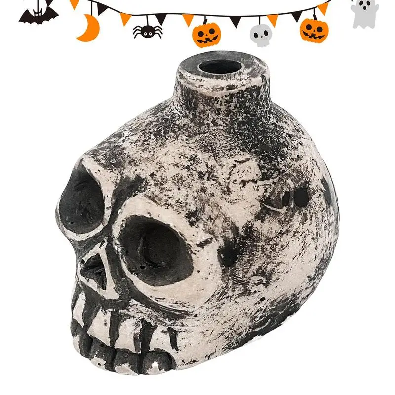 

Aztech Death Whistle Worlds Loudest Whistle Portable Skull Spooky Whistle Ceramic Crow Whistle Weird Instruments For Halloween