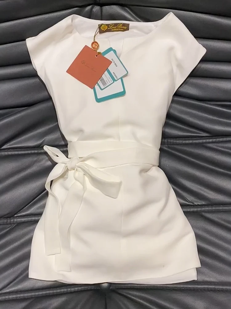 

Белая женская летняя короткая юбка A-силуэта с высокой талией в корейском стиле для офиса и повседневной носки