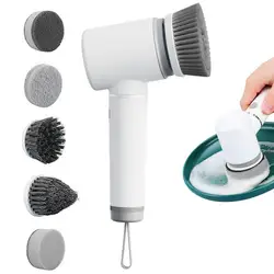 Electric Spin Scrubber Electric Spin ScrubberSpin Cleaner With 5 Replaceable Brush Heads Cleaning Scrub Brush For Bathroom Tub