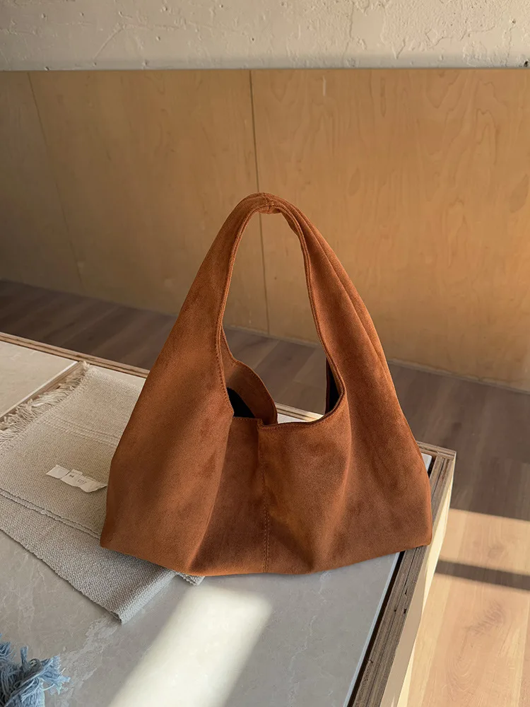 

CGCBAG Lage Capacity Luxury Brand Tote Bags Designers High Quality Suede Women's Shoulder Bag Simple Solid Female Handbags