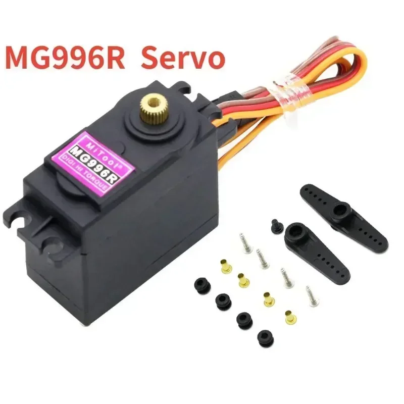 Servo digitale MG996R 4.8-6.0V a coppia elevata con ingranaggio in metallo per Futaba JR 1/8 1/10 RC auto elicottero robot barca Arduino UNO fai da te