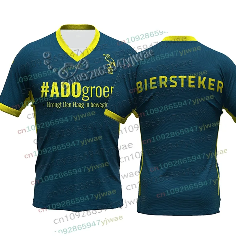 26/27 Ado Den Haag Fans Fußballtrikot Herbst Damen Herren Atmungsaktives Schnelltrocknendes Trainings-Oberteil Locker Sitzendes Fitness-Set für Erwachsene/Kinder T-Shirt – Detail 11