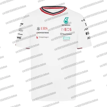 AMG 페트로나스 팀 드라이버 티셔츠, 통기성 레이싱 세트, 성인 어린이 운전 훈련 상의, 청소년 소년 소녀 스포츠 셔츠, 2024