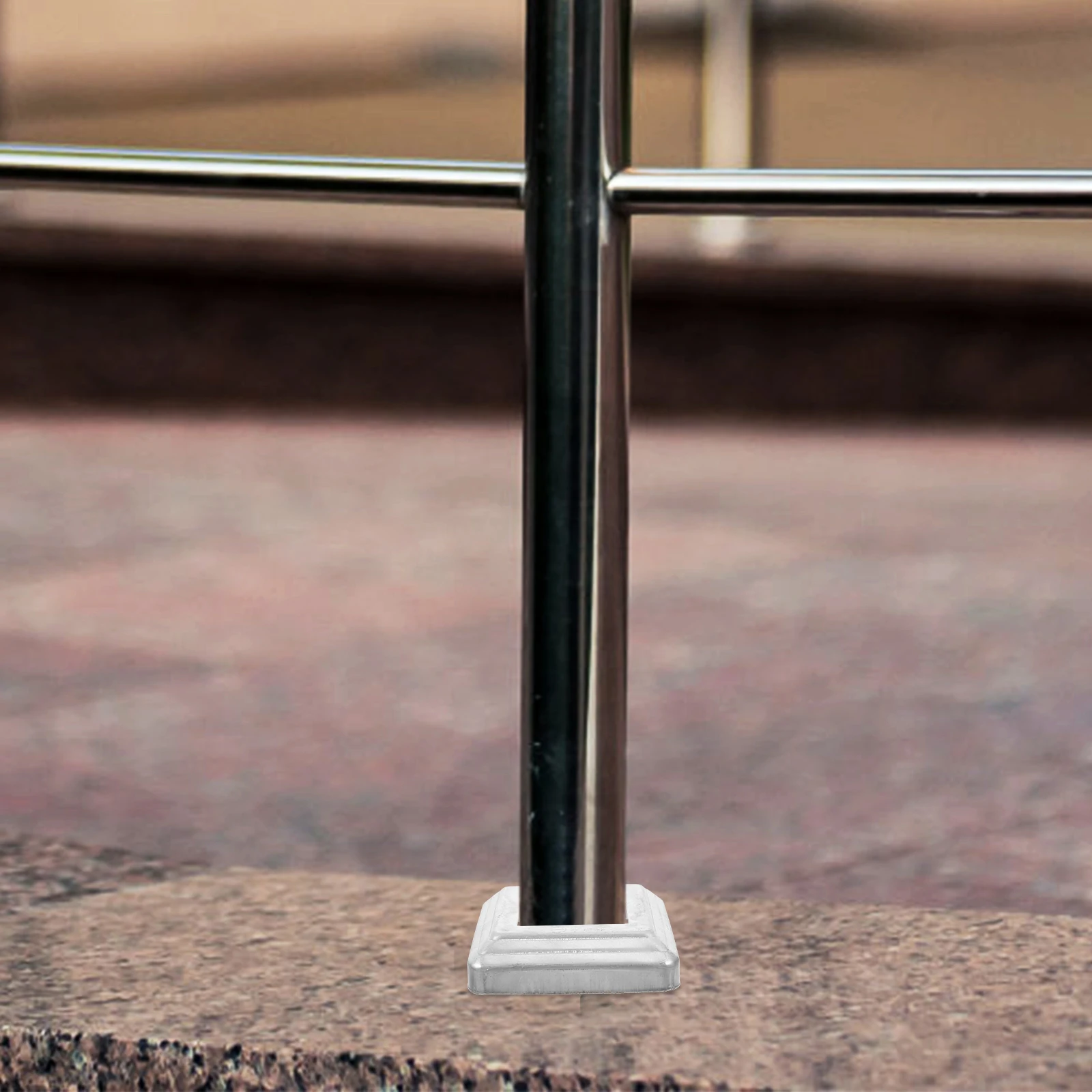 

4pcs Metal Lightweight Decorative Fence Cover Replacement Iron Sleeve Railing Bottom Steel Column Wrap For Balcony Stairs