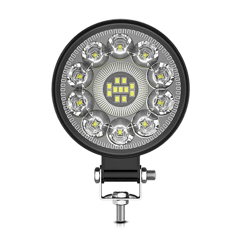 Luz de trabalho auxiliar LED para carro, holofote LED redondo, luz auxiliar, luz de modificação offroad, caminhão, trator, ATV, UTV, barco, 3 Polegada