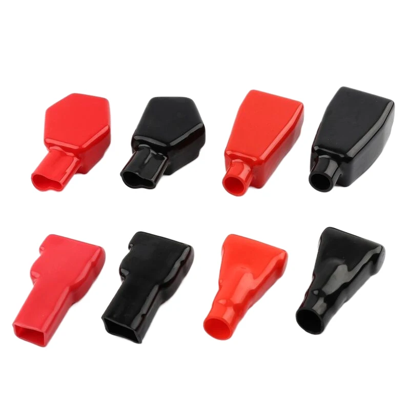 2Pcs Positive Negative Top Post Cap Protection Universal For Car Motorcycle Truck Part PVC Insulated Cap Battery Terminal Covers