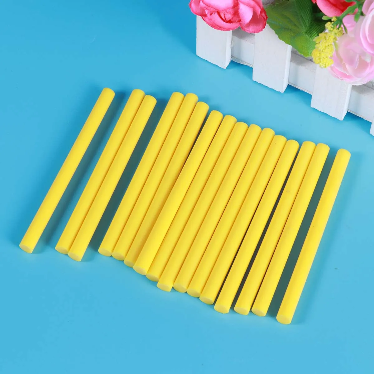

16Pcs Hot Melt Glue Sticks Colorful High Viscosity Fast Curing for DIY Art Crafts Home Office Repair Adhesive Sticks
