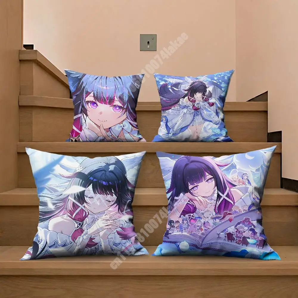Genshin Impact Columbina The Damselette Pillow Cover Sofa Couch Cushion Case Creative Workspace Accent Home Decor