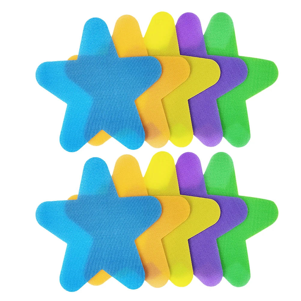 

20pcs Star Shaped Carpet Markers Multicolor Non Slip Kids Classroom Floor Stickers Gym Training Yoga Seating Spot
