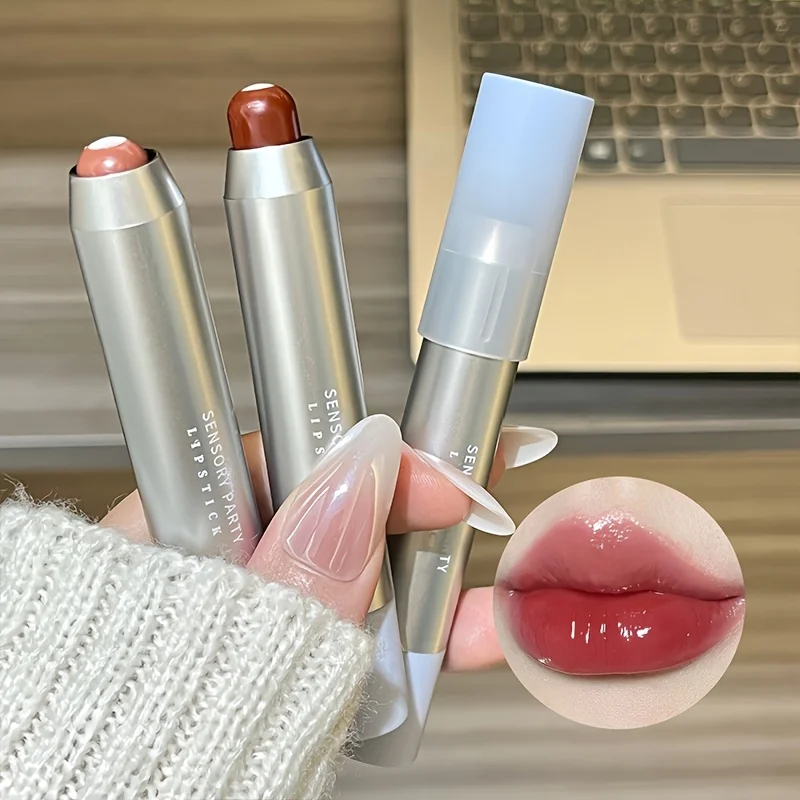 Ледяная увлажняющая помада 2-в-1, зеркальная глазурь для губ, водостойкая долговечная увлажняющая помада, пухлый блеск, идеальный подарок