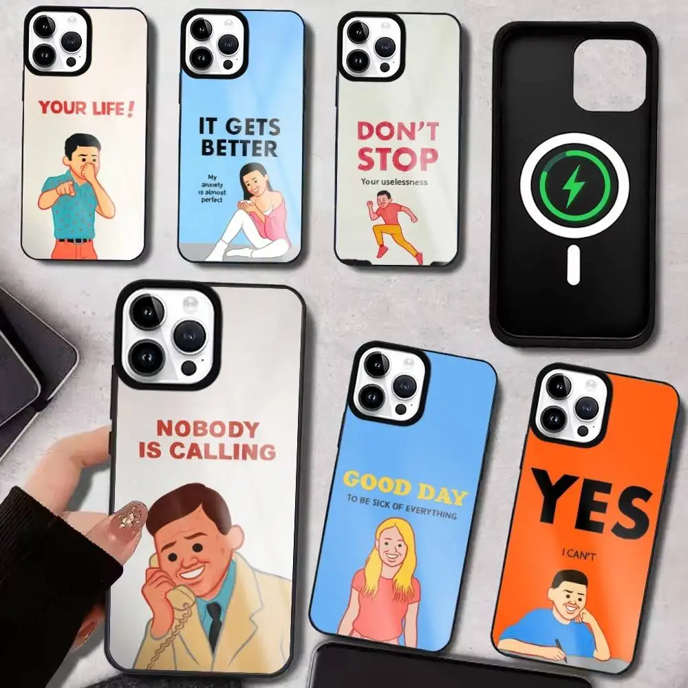 

Funny J-Joan C-Cornella Art Phone Case For iPhone17,16,15,14,13,12,11 Plus,Pro Max For Magsafe Wireless Charging
