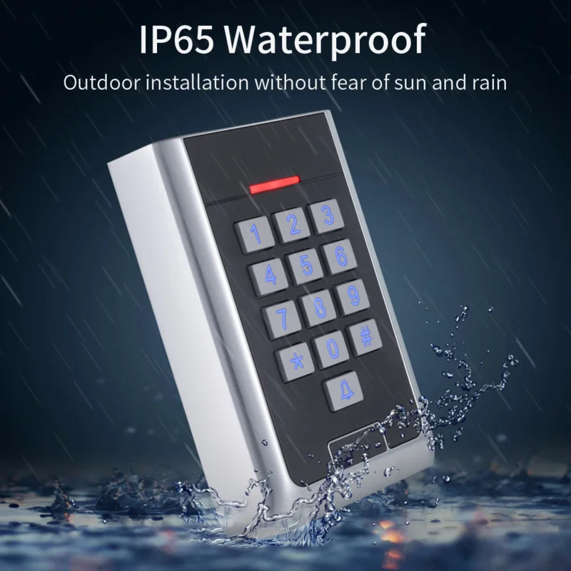 

DC12V IP65 Waterproof Wireless Access Control Kit RFID 125Khz Access Control Reader Metal Keypad Wireless Remote Control Kits