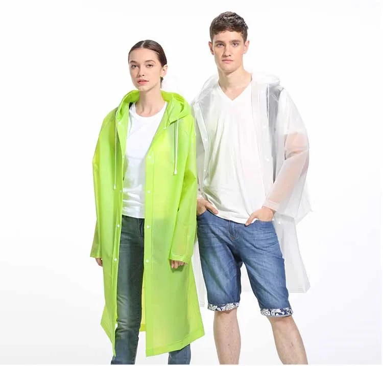 FREESMILY Hiking Backpack fashion raincoat adult male and female personality portable portable waterproof transparent poncho