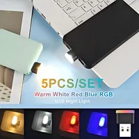 5Color/Set Mini USB LED Night Light Notebook Computer 5V Modeling Car Ambient Light Neon Interior Light Car Ambient Decorative