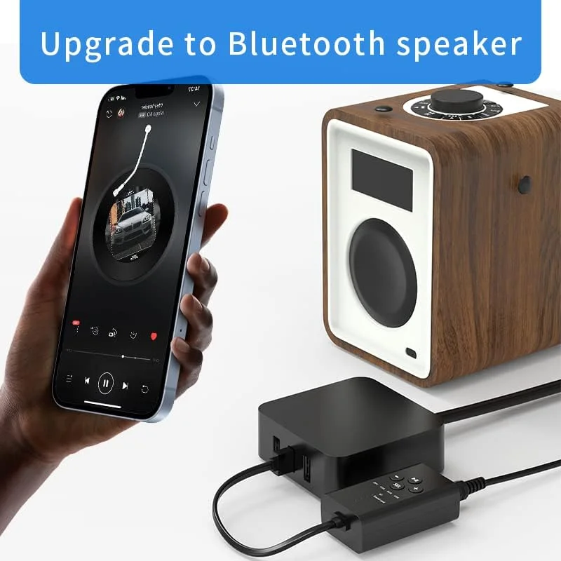 جهاز استقبال الصوت Bluetooth5.2 لمكبر الصوت، USB إلى الألياف البصرية المحورية AUX الناتج محول رقمي كارت الصوت لـ Win7/8/10 PC