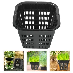 8Pcs Pond Plant Basket Container Pots Container Soilless Mesh Net Container Plant Grow Nursery Cup Pot Sponge Tray Planter Clone