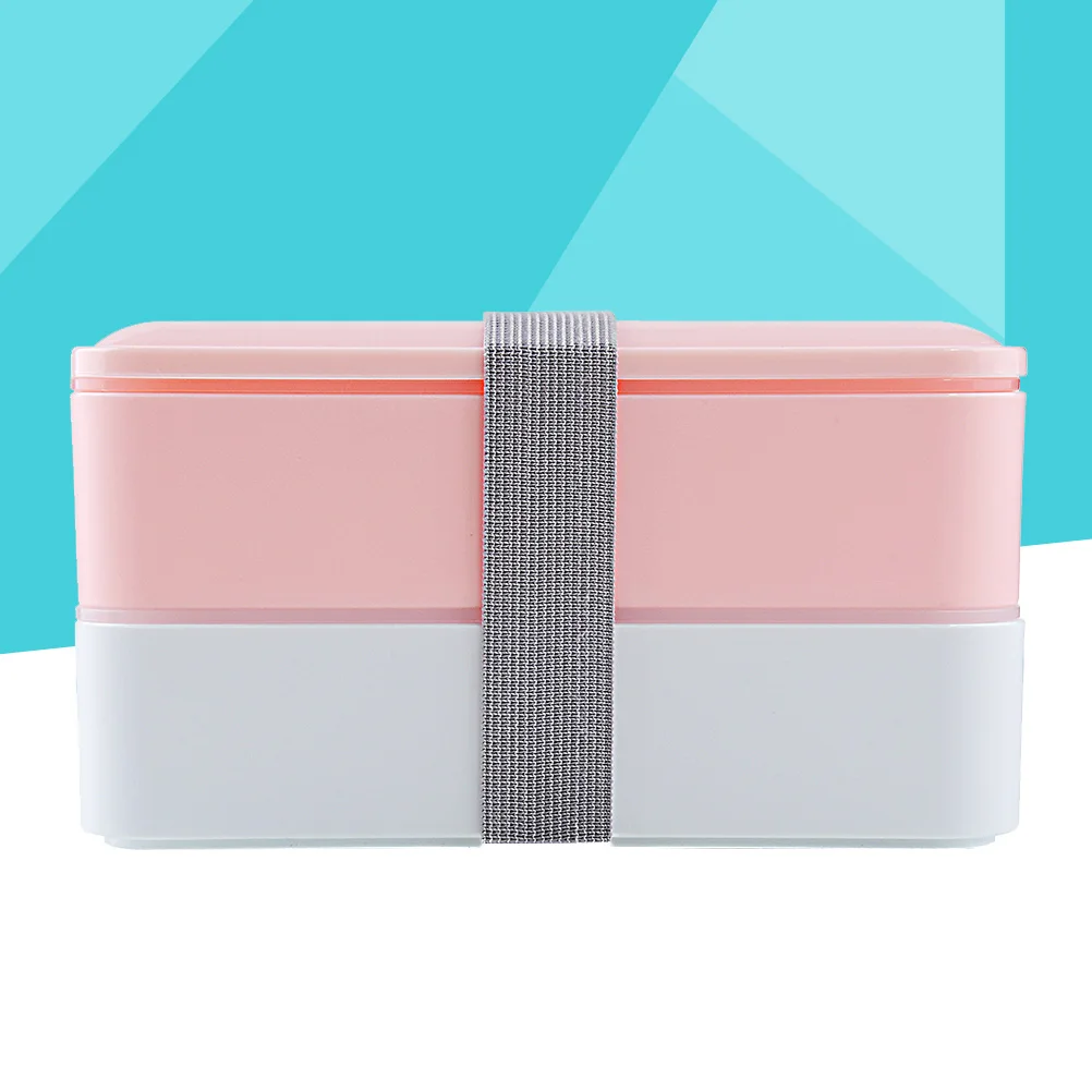

Bento Lunch Box Japanese Style 2 Layers Microwave Safe Food Container Hermetic Compartments Adult Travel Red Food