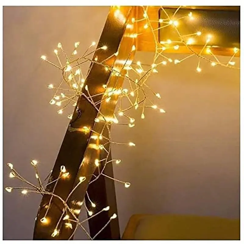 3m 120leds batterie betriebene Twinkle Fairy Feuerwerks körper String Licht DIY Kranz nach Hause Hochzeit Schlafzimmer Urlaub Valentinstag Party Dekor