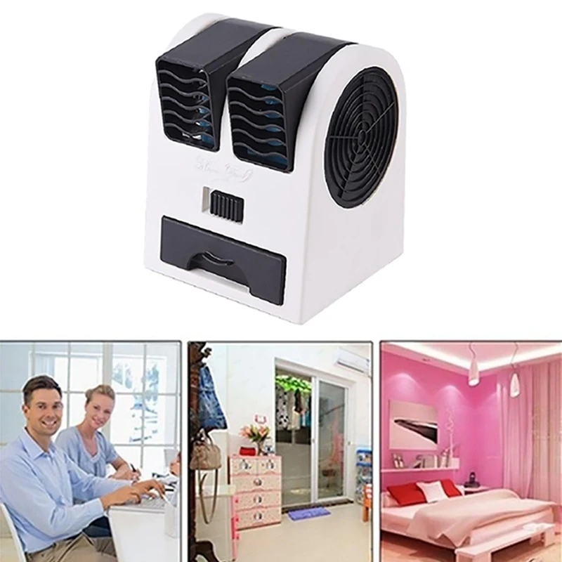 Mini supporter ficateur d'air 3-en-1, ventilateur, humidificateur, refroidisseur silencieux, portable, USB, batterie 62, pour la maison et l'extérieur