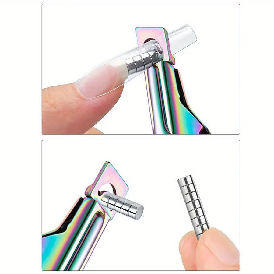 10Pcs/Bag Nail Art Tools Powerful Magnet Cylindrical Multi-Functional Cat Eye Magnet Manicure DIY Design