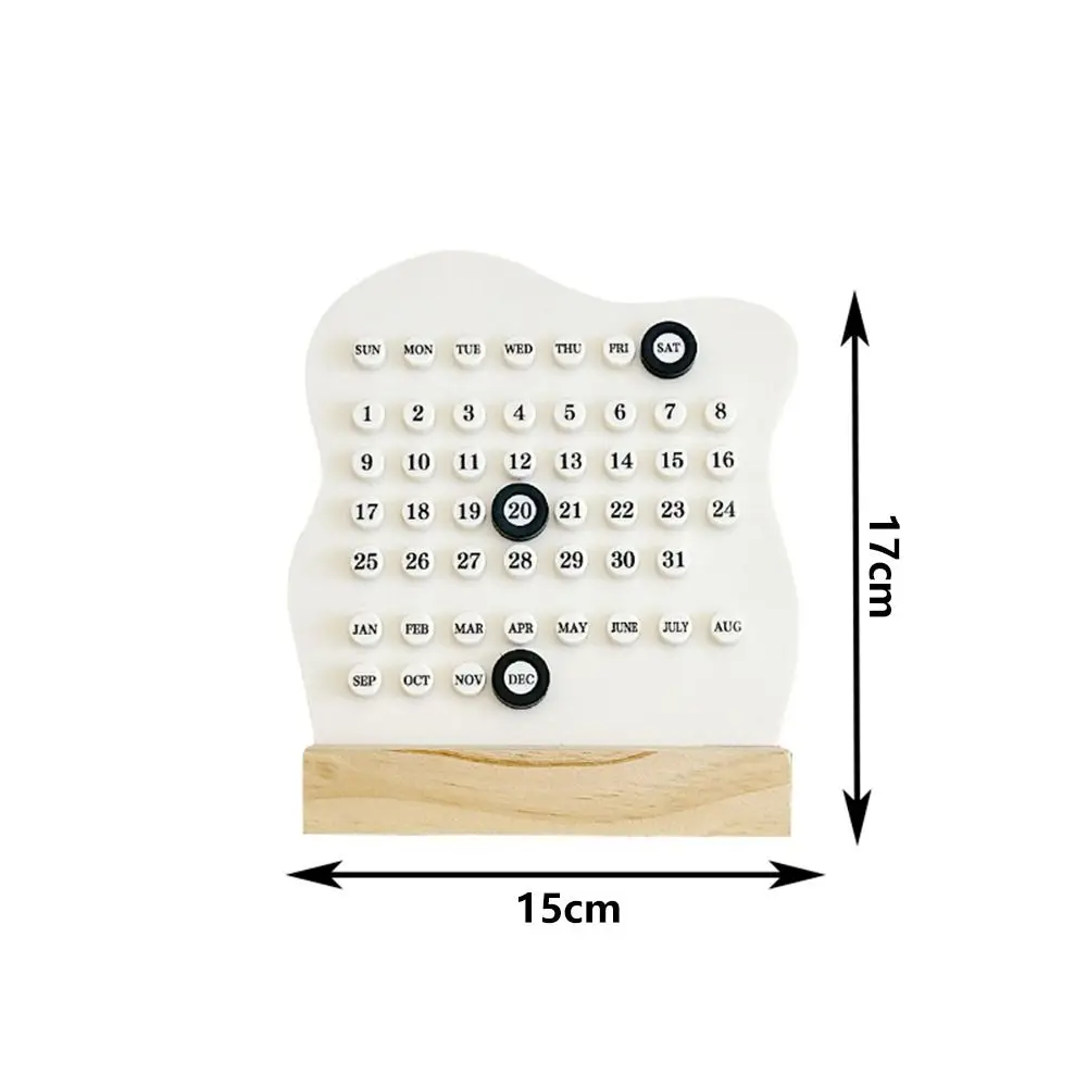 DIY الخشب التقويم الدائم لطيف قابل للتعديل الجدول الزمني مخطط البساطة أسبوع شهر تاريخ عرض التقويم الحلي