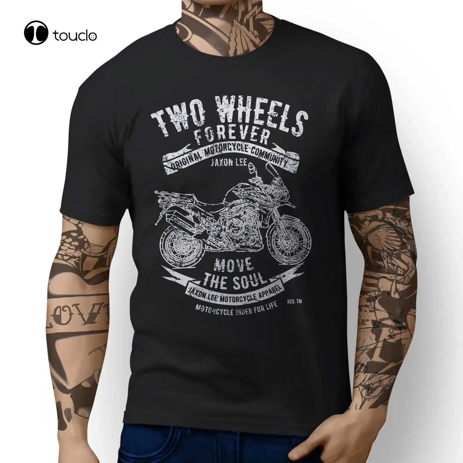 Hot Sale American Motorbike Tiger Explorer Spoked Wheels Inspired Motorcycle Art T-Shirts Tee Shirt Custom aldult Teen unisex