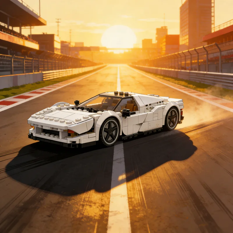 

214 деталей MOC 8 WhitehyperMRcar City Champions, конструктор, модель для сборки, игрушка, подарок на Рождество, креативная идея