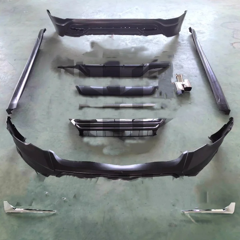 

Body kit front lip rear lip side skirt Radiator Grille for Toyota Harrier 2014-2017 Car Accessories