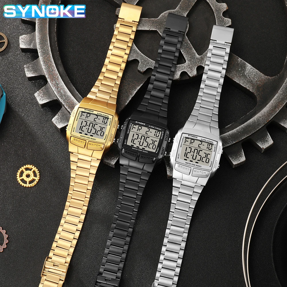 SYNOKE Military Sports Watches Electronic Men Watches Top Brand Luxury Male Clock Waterproof LED Digital Watch Relogio Masculino