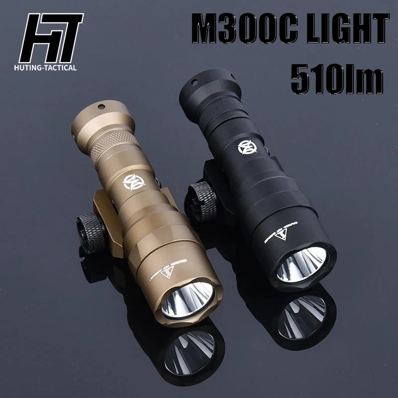 

Wadsn Tactical M300 Flashlight Mini Airsoft Scout Lights Outdoor Hunting M300C Spotlight With Constant-on Switch Fit 20MM Rail