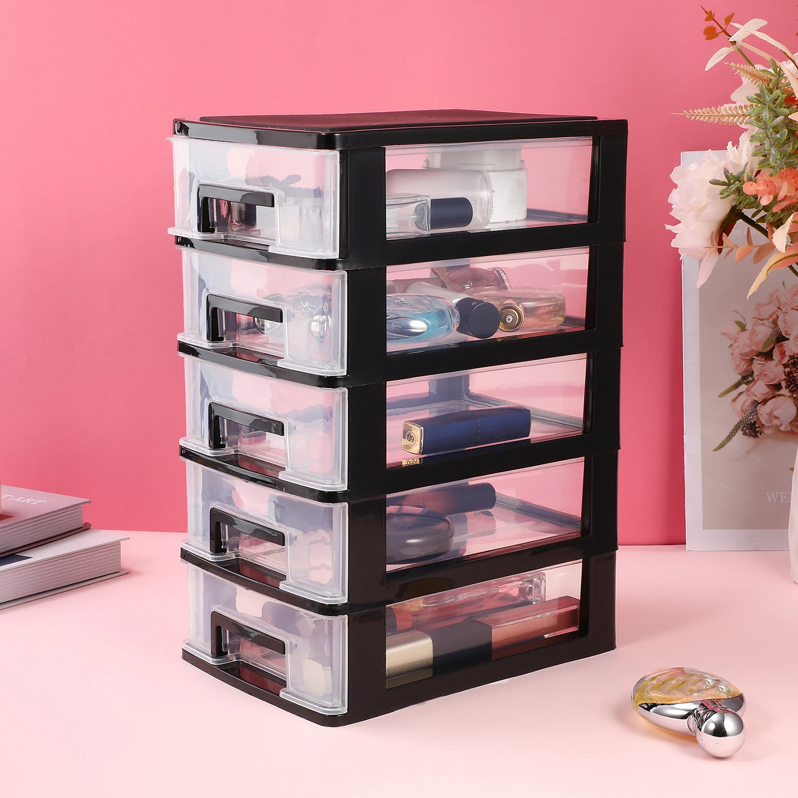

Transparent Storage Box Desk ganizer Drawers for Stationery Clear Holder Closet Small Plastic Storage Table