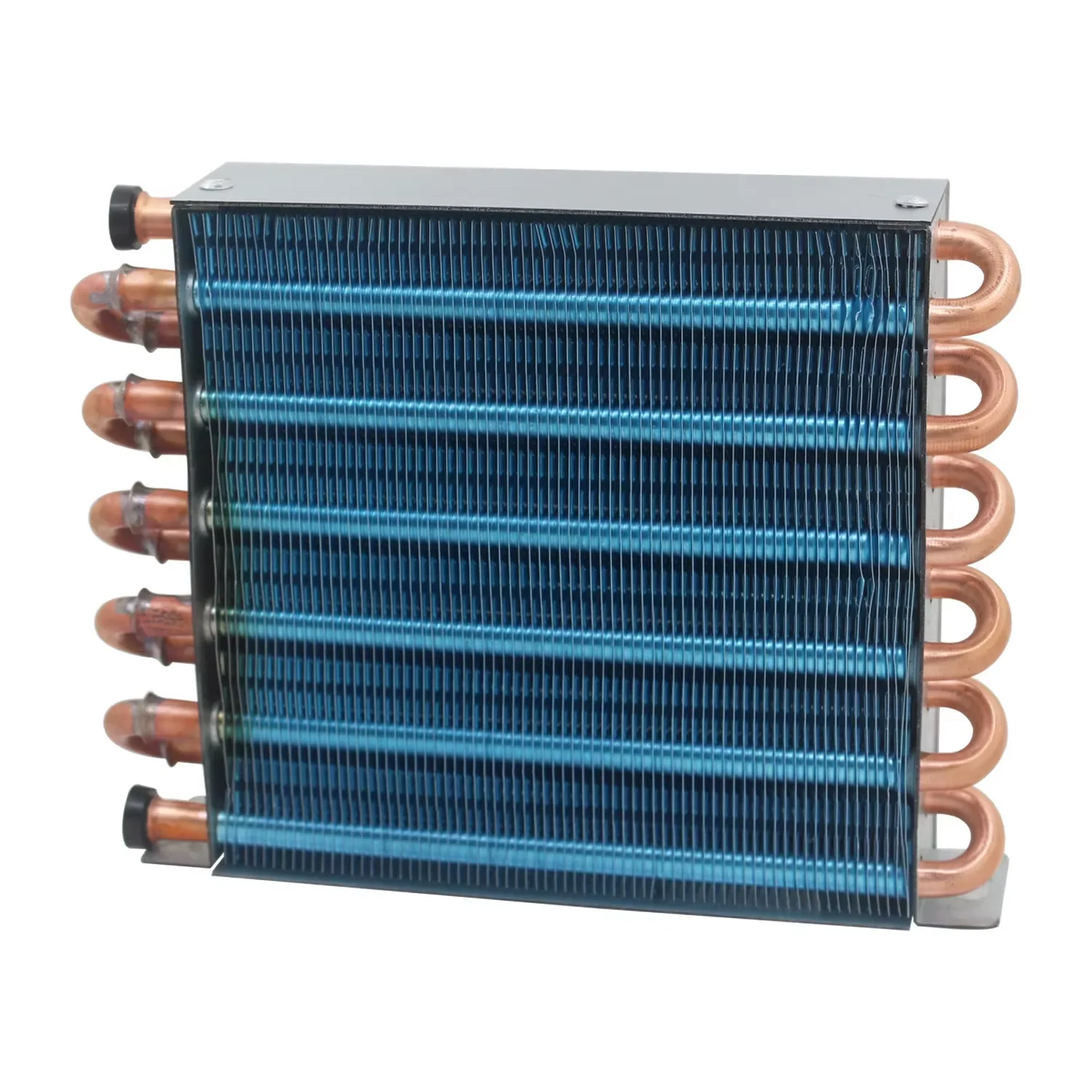 Small Shell condenser Radiator Refrigerator Freezer Water-Cooled Aluminum Fin and Copper Tube Heat Exchanger with Fan 237*195*34